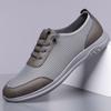 Summer New Designer Mesh Shoes for Men Solid Color Fashion Lace Free Casual Shoes Male Soft Sole Sports Driving Shoes Man