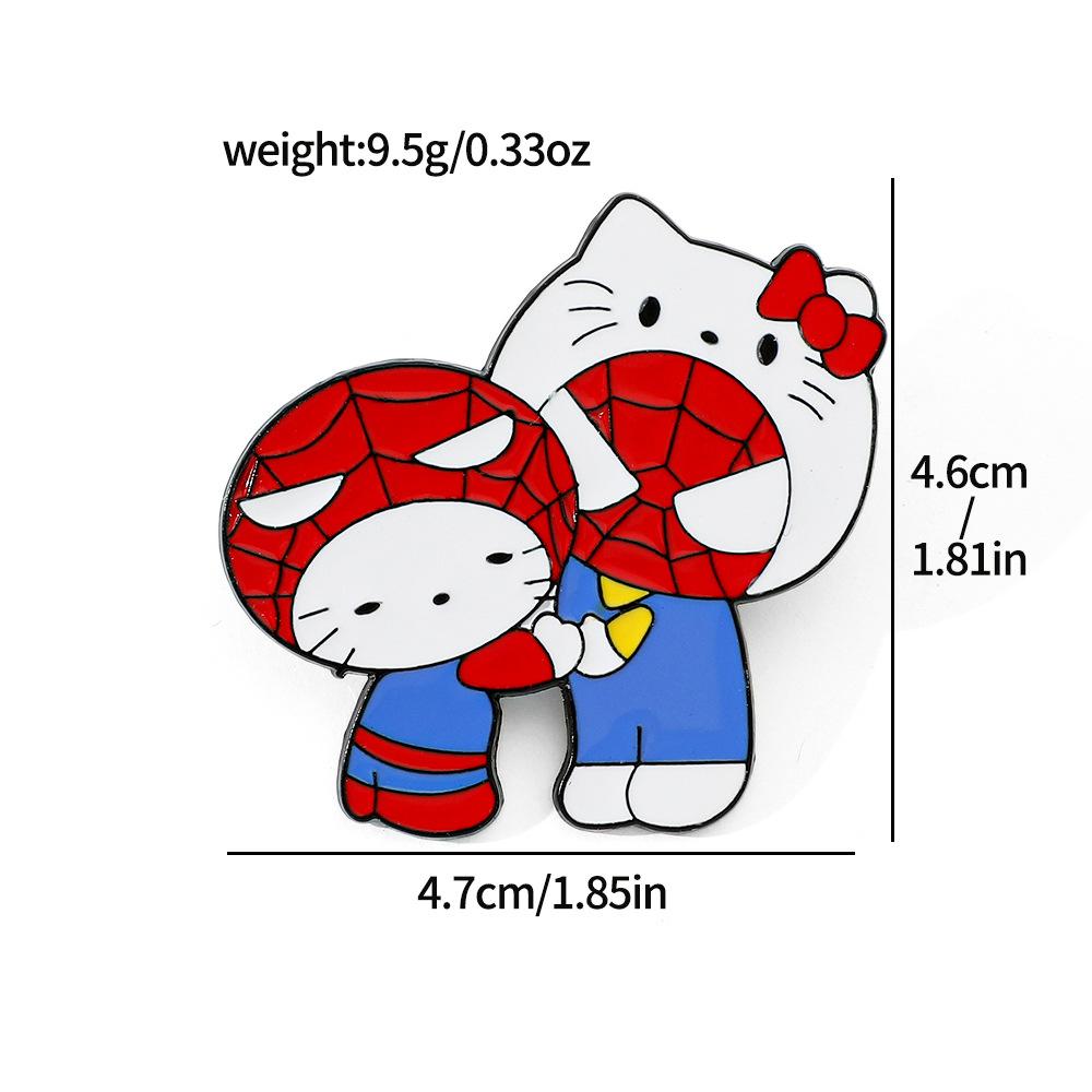 89 Spider-Man Alloy Brooch Marvel Superhero Spider-Man Metal Badge Backpack Jacket Personalized Decoration
