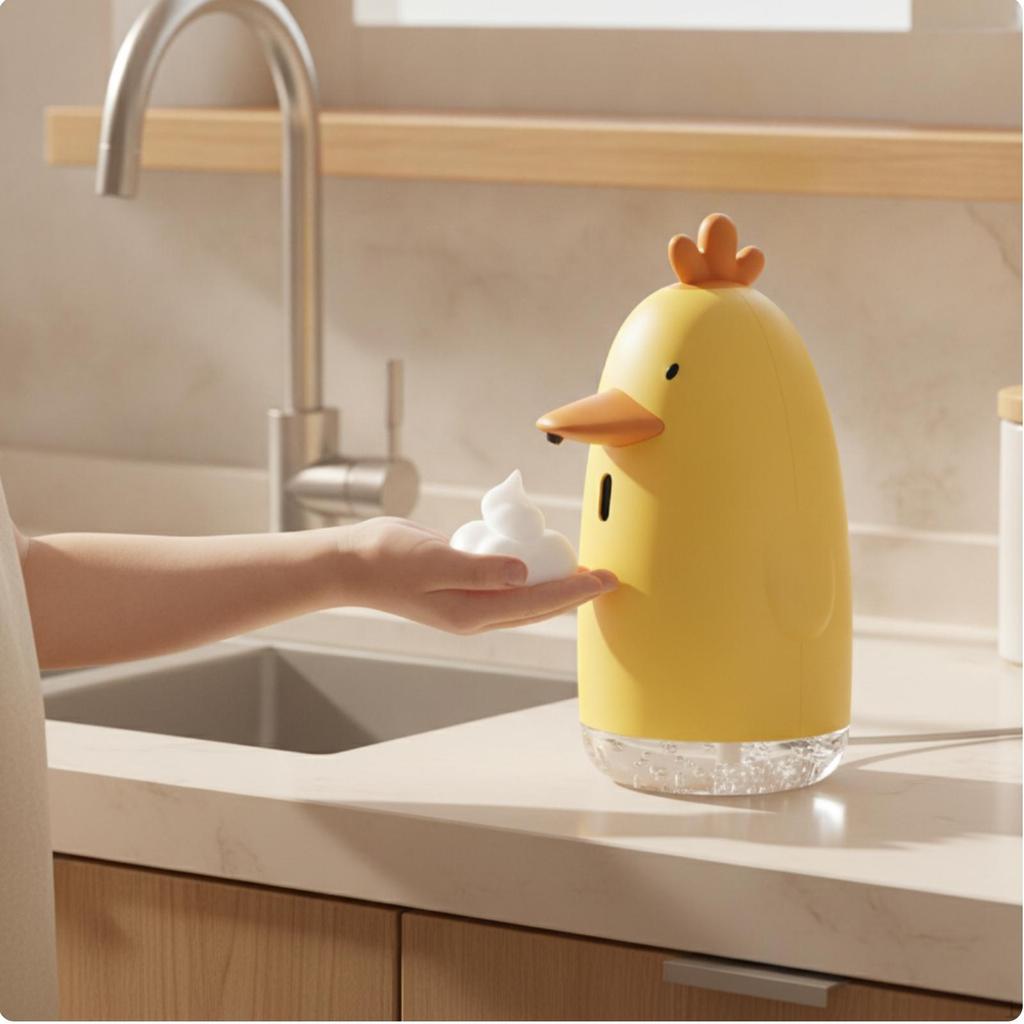 Enten Seifenspender Bewegung Berührungslos Schaumende Hand Cartoon für Kleine Kinder,