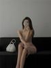Women's Stripe Knit Midi Camisole Dress - French Style 2025
