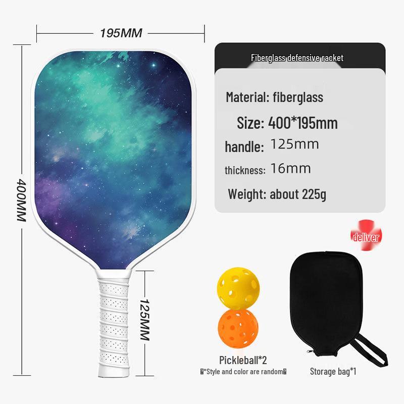 LISM Fiberglass Pickleball Paddle with PP Honeycomb Core