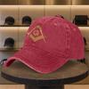 Freemason Compass  Square Golden Print Unisex Adjustable Snapback Cap  Lightweight Masonic Lodge Emblem Hat
