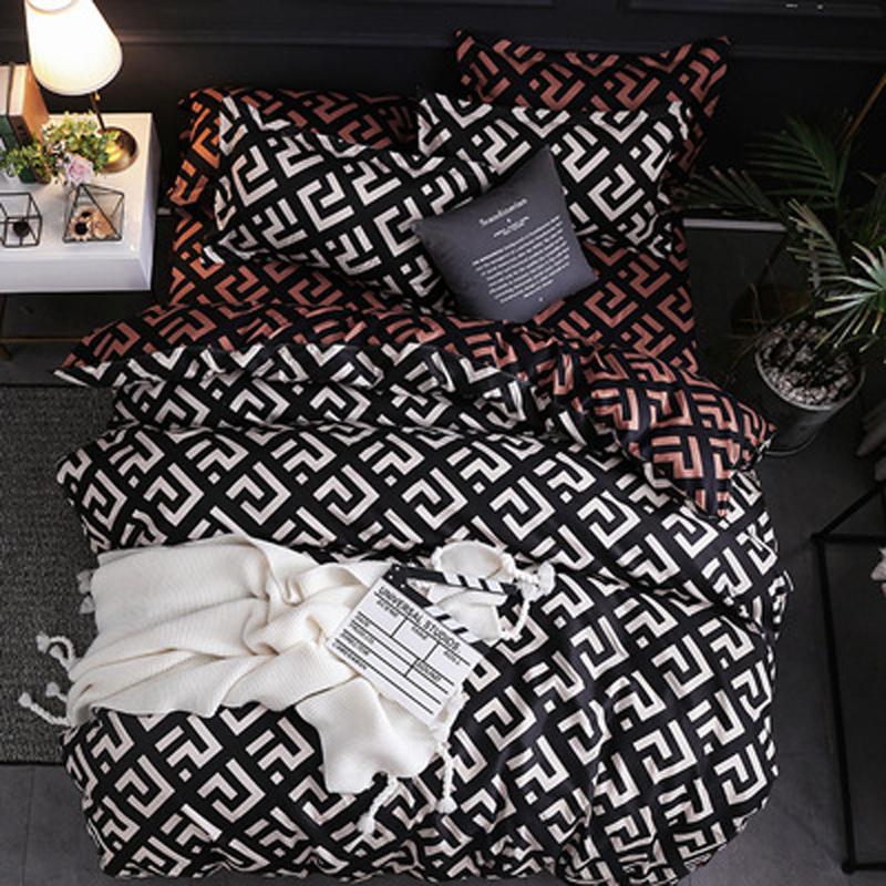 Quilt Set Bedding Luxury Bed Cover Sets 3pcs Marble Singledoubleking Size Quilt Cover