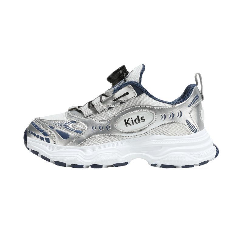 Children's sports shoes 2025 autumn new boys rotating buckle dad trendy shoes medium older boys boys non-slip running shoes