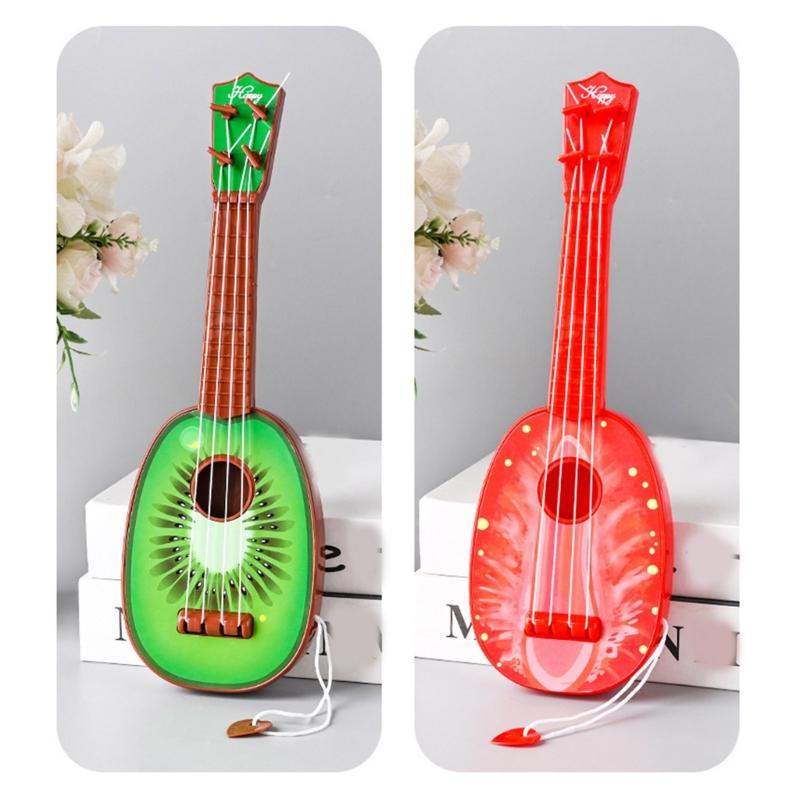 Beginner Friendly Children Ukulele Musical Instrument Toy for Early Music Education Fruit Theme Kids Ukulele Gift