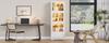 Vetrina 60*40*173cm con Porta in Acrilico, Finitura Lucida, Illuminazione LED, 3 Ripiani in Vetro, Bianco