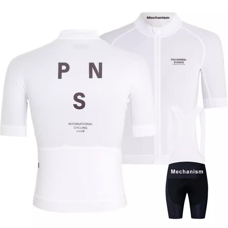 Men Women Cycling Bib Shorts Short Sleeve Jersey Set Breathable Milk Silk Bike Apparel Road