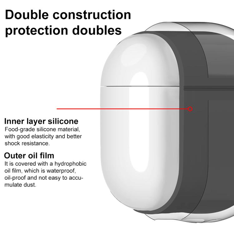 For AirPods Pro 3 XDcase 2.5mm Thick Silicone Earbud Protective Case with Hook