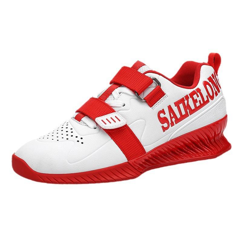Unisex Weightlifting Shoes Squat Deadlift Training Indoor Gym Rubber Sole Anti-Slip Supportive Fitness Footwear