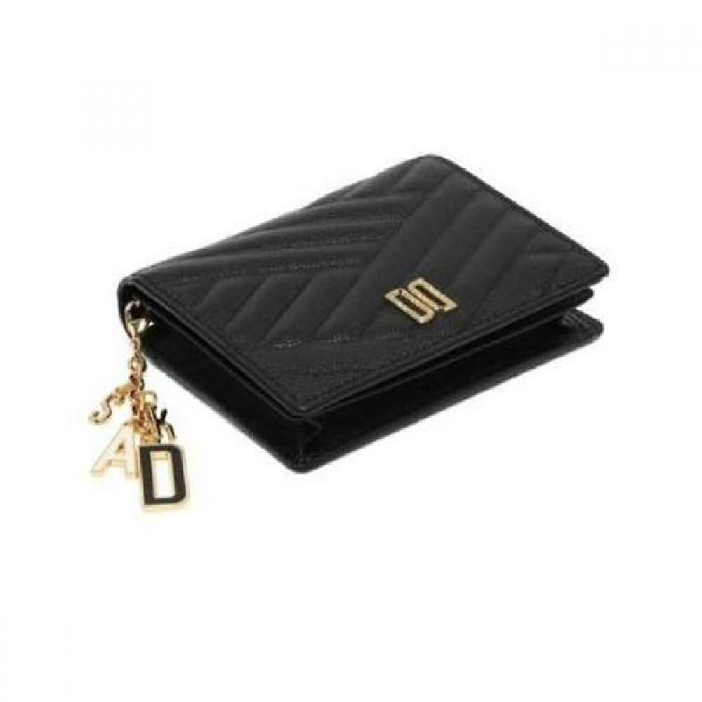 Daks Black Quilted Logo Charm Wallet Dcwa2f218bk