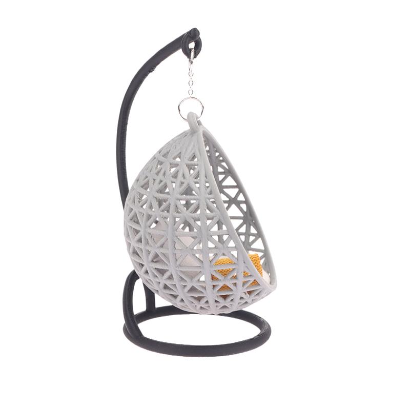 1 Sett Babymodell Håndverk Miniatyr Hengekøye Husoppsett Rekvisitt DIY Huske Stol Dukkehus Leker Dekorasjon