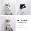 Clothes Polished Coat Self Adhesive Wall-Mounted Kitchen Holder Stainless Steel Hat Square Towel Hanger Accessory