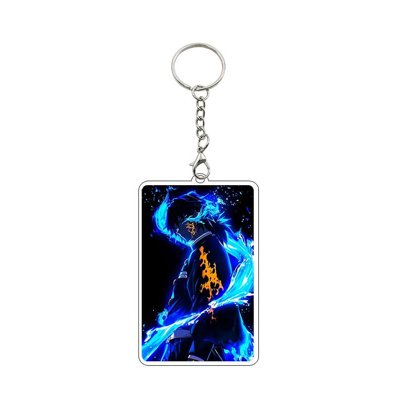 Fashion Anime Acrylic Keychain Accessories Tomioka Giyuu Kanroji Mitsuri Nezuko Cartoon Car Charm Pendant Gifts Toys Wholesale
