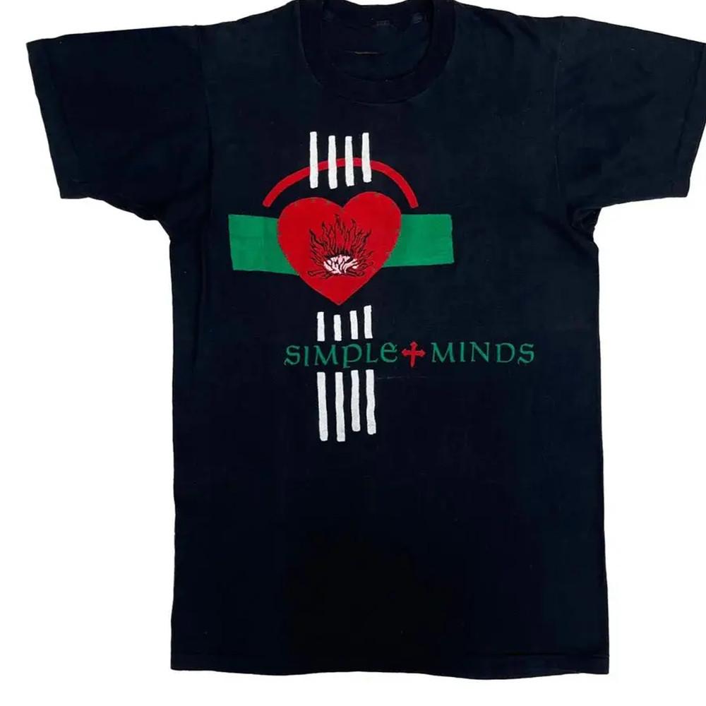 Vtg Simple Minds Band BLACK T-shirt Short Sleeve All Sizes JJ5988 Unisex T-Shirt