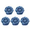5pz Tessuto di Cotone Denim Coreano Fiori Vestiti Cappelli Decorazione Abito Fiori Accessori per Capelli Fai da Te Scrapbooking Materiali per Artigianato