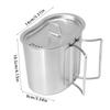 Stainless Steel Cup Camping Cup Water Coffee Mug Stainless Steel Cup Outdoor Cup with Lid for Camping Hiking and Picnics