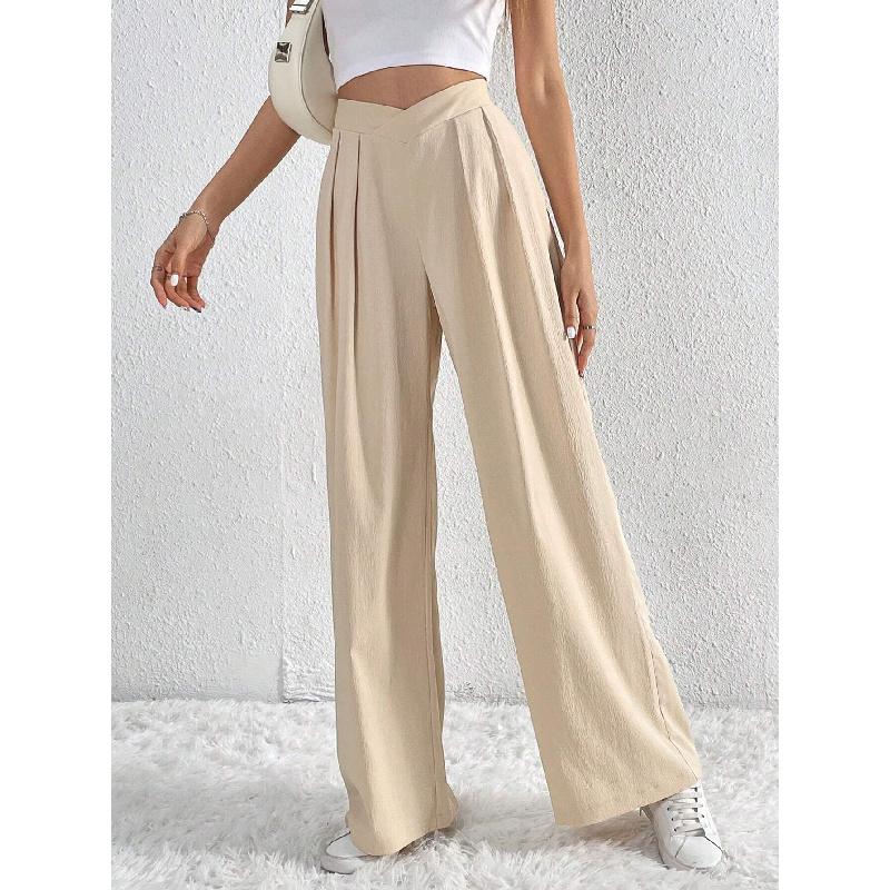 2026 Spring/Summer New Women's Commuting Style Pleated Casual Wide-Leg Loose Trousers
