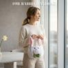 Easter Bags; Decorative Eggs; Fuzzy Bunny Tote Bag With Floral Cartoon Candy Storage Gift Bag
