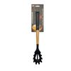 Black Wood Handle Silicone Kitchenware Set: Food-Grade Spatula, Soup Ladle & Cooking Utensils