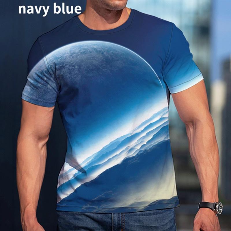 

Мужские футболки с принтом Aurora Sky 3D, повседневная модная футболка с коротким рукавом XL