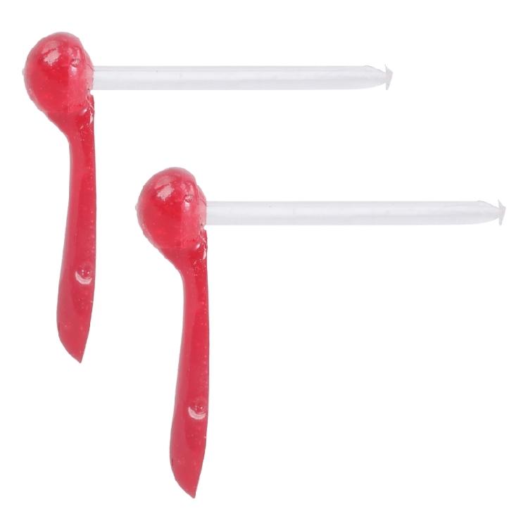 

Red Blood Drop Earrings Halloween Gothic Cosplay Ear Studs Resin Women Jewelry 1