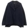Wool Blend Double Face Shirt Jacket M Navy Women Used