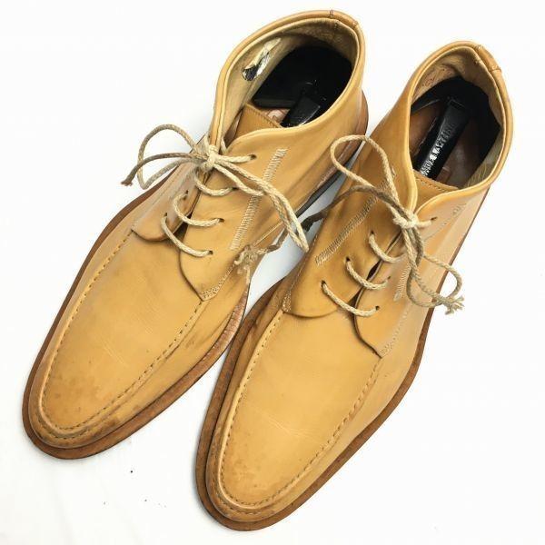 

VISARUNO Italy Made Chukka Boots Size 39 24.5 Brown Men’s(USED)