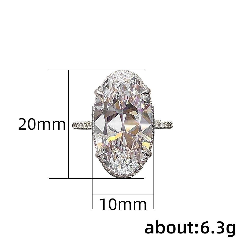 Ring - Simple Oval-shaped Zirconia Women's Ring - Wedding Bride's Accessory