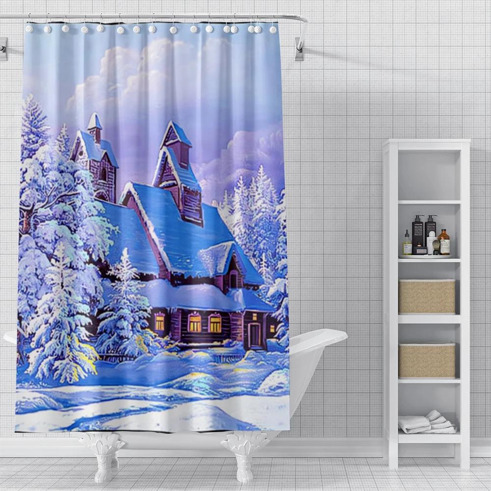 Home Shower Curtains For Bathroom Landscape Animals Waterproof Fabric Bathroom Curtains Modern Shower Curtain 180X200 240X200