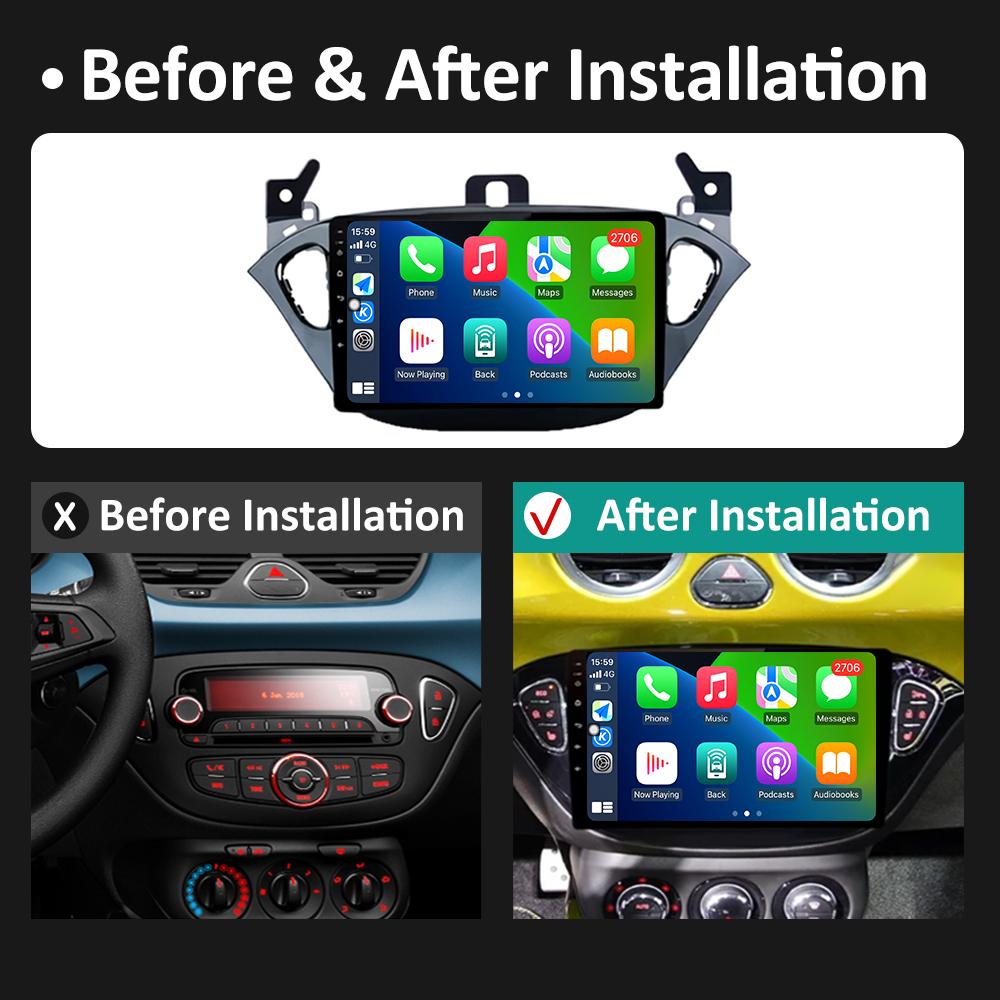 9 Inch Car Video For Opel Corsa E 2015 2016 2017 2018 2019 Radio Player Navigation GPS Wireless Carplay Cooling Fan Auto Tools