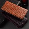 Python Genuine Leather Flip Case for Samsung Galaxy S10 S10E S20 S21 S22 S23 S24 S25 Note 8 9 10 20 Plus FE Ultra Cover Cases