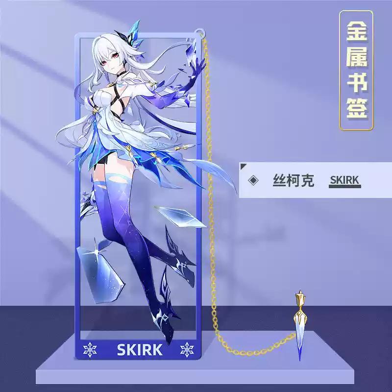 Set Ufficiale Segnalibri Metallici Genshin Impact Skirk Furina Scaramouche Kinich Valessa Supporto Personaggio Arredamento Scrivania Anime Regalo