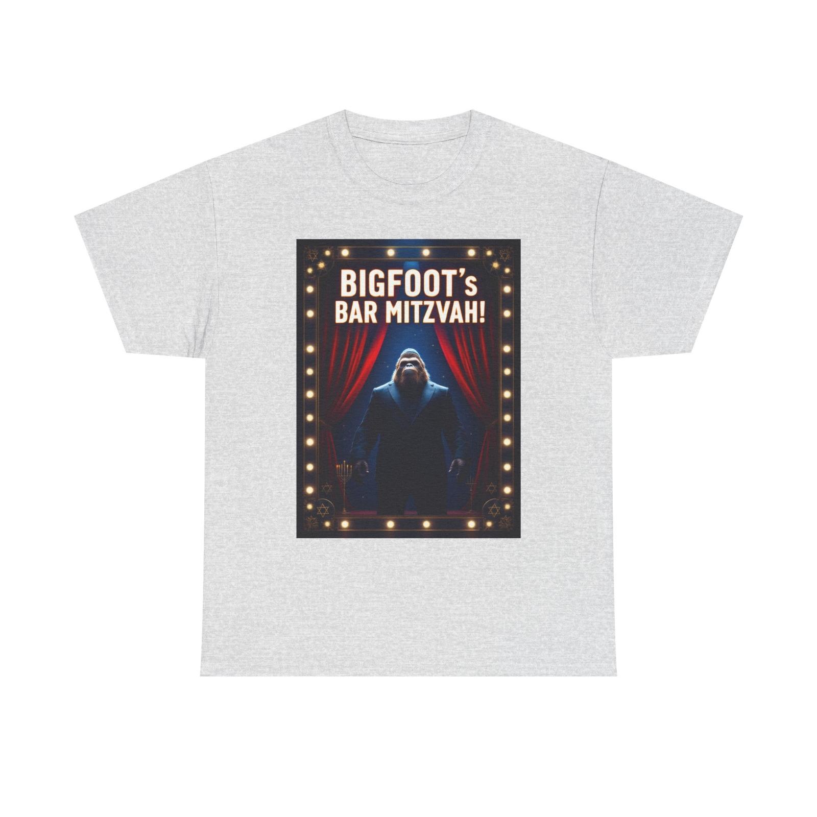 Bigfoot s Bar Mitzvah T-Shirt | Funny Sasquatch Coming-of-Age Tee Jewish Humor S