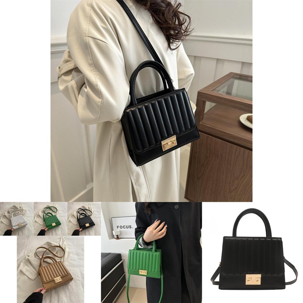 2024 Trendige Vintage Umhängetasche für Damen Lässiger Koreanischer Stil Kleine Quadratische PU Tasche