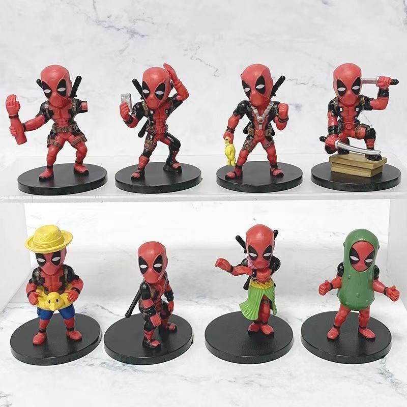 Model Deadpool Character Toys Cute Cartoon Living Room Tabletop Decor Dolls
