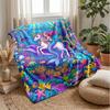 Mermaid and Dolphins Dance Theme blanket Lightweight Warm Flannel Blanket Decorative Throw Blanket for Home Decoration