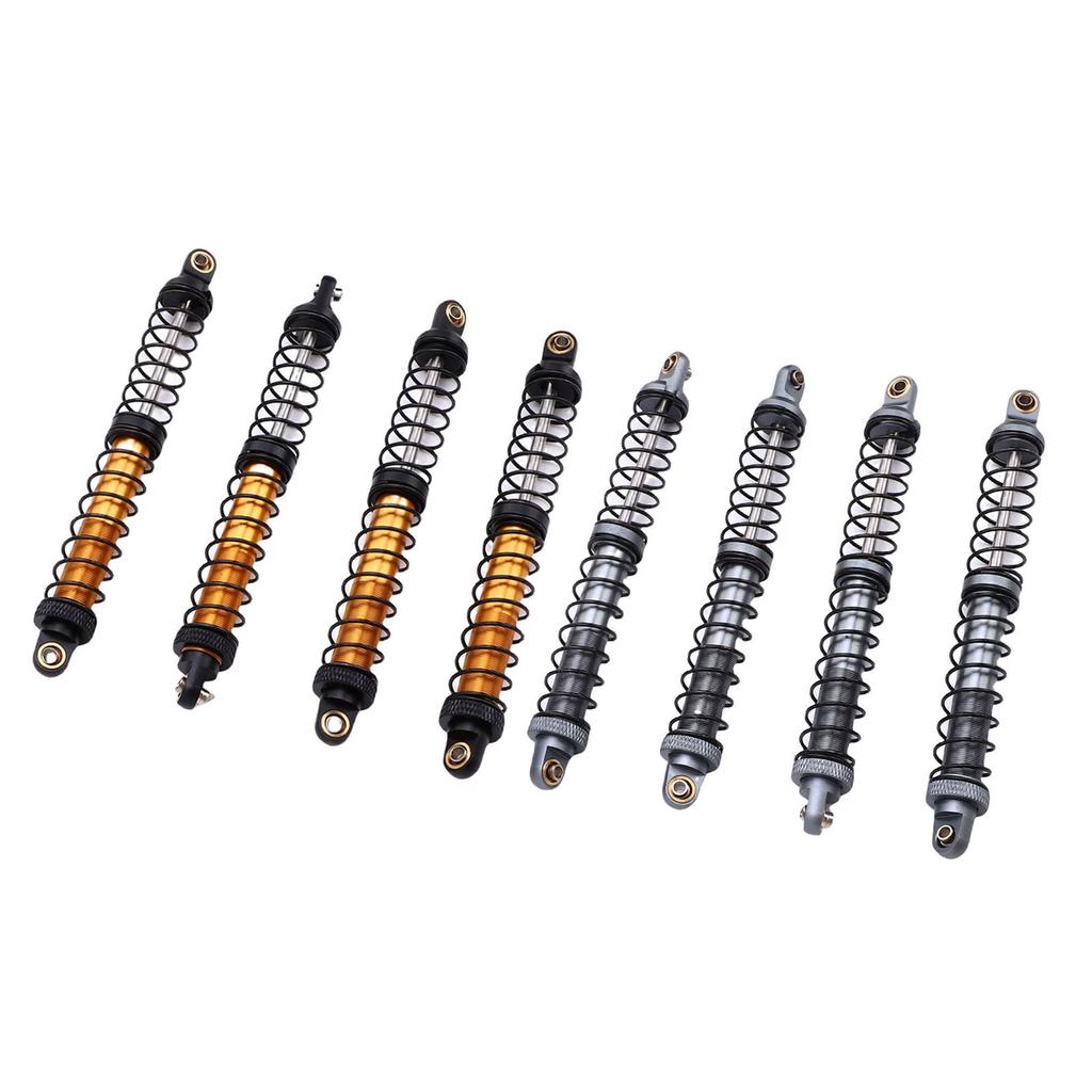 4Pcs 1/10 Model Car Dual Spring Shock Damper Alloy 1/10 RC Dampers with 8 Spare Springs 120mm