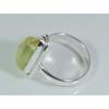 Natural Prehnite 925 Solid Sterling Silver Ring Size US-7 PG-77