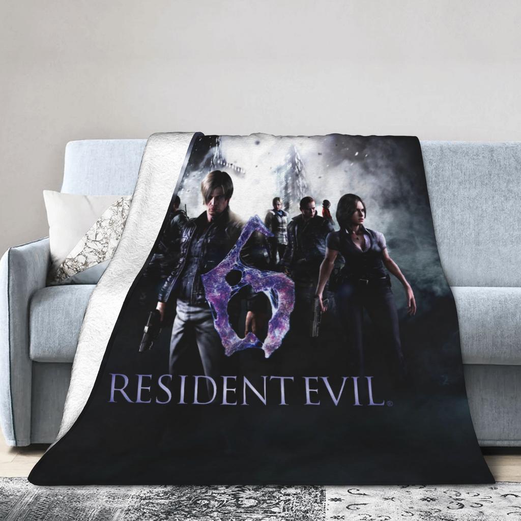 Leon S. Kennedy Video Game Residents Evils 4 Warm Soft Blankets  Kids Plush Throw Blanket Funny Flannel Bedspread Sofa Bed Cover