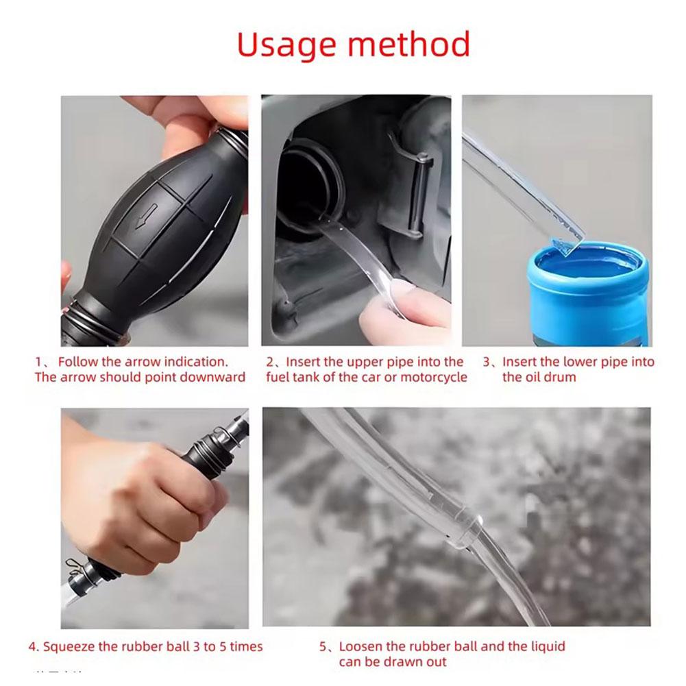 6/8/10/12mm Evrensel Yakıt Pompası Kauçuk Manuel Sıvı Yağ Aktarım Pompası Benzin Dizel El Pompası Ampulü Araba Deniz Dıştan Takma Motor için