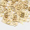 50pcs Mixed Stainless Steel Letter Charms Initial A-Z Single Alphabet Beads Pendants for Bracelet Necklace Jewelry Making DIY