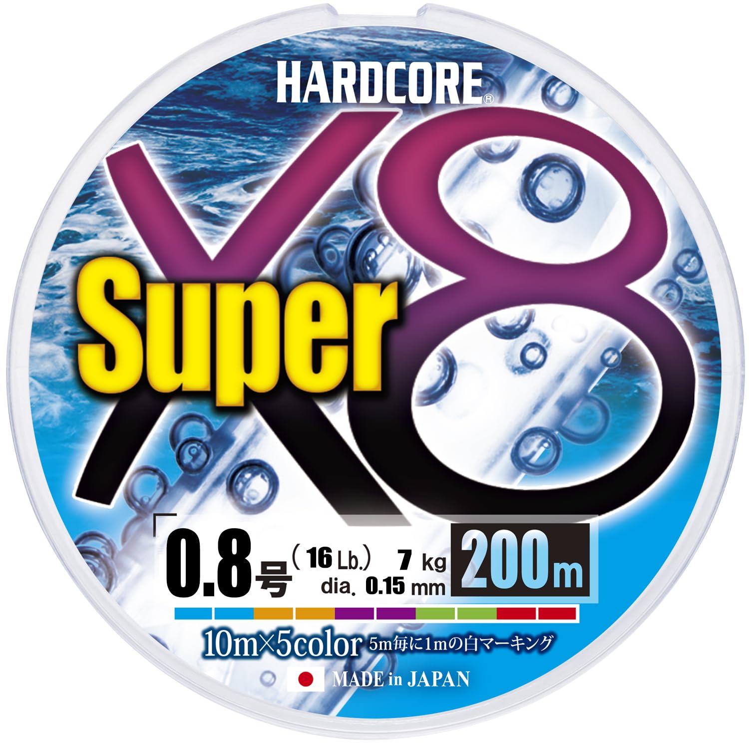 

DUEL HARDCORE Super X8 PE Леска Высокая 5 (Высокая прочность, чувствительность) 0.8, 200м, Цвета, H4315-5C