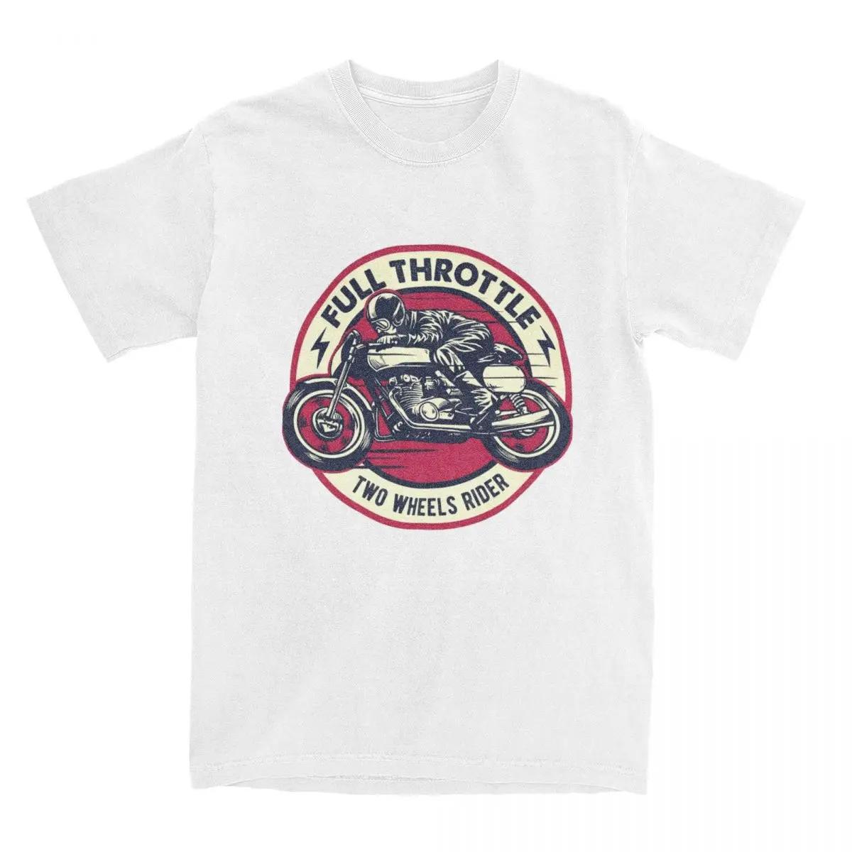 

Летняя футболка Full Throttle Cafe Racer Rockabilly Biker с надписью Merch Men Women Awesome Motorcycle Motor T Shirt XXXXXL белый