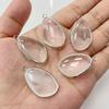 2pcs 20x30mm Natural Crystal Gem Mineral Stone Pendant Charm For Making Necklace Earrings Jewelry Silver Color Border