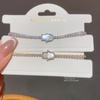 Geometric Zircon Mother Of Pearl Cuff Bracelet With 18k Gold Plating For Women