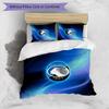 Set Biancheria da Letto Stampato 3 Pezzi Atalanta FC Traspirante Copripiumino con Federe Biancheria da Letto Decorativa per Camera da Letto Casa
