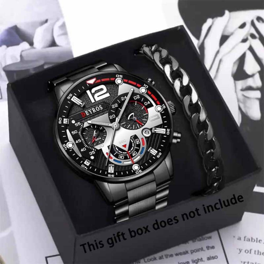 

Watch 2-Piece Set Men S Watch Business Watch Quartz Watch Set