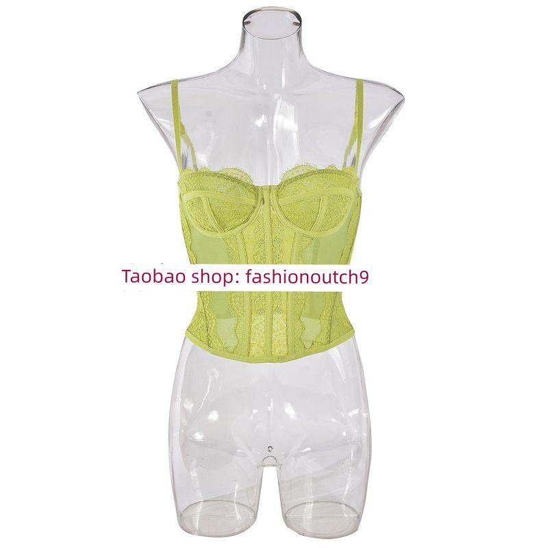 

2025 Кружевной Бесшовный Прозрачный Подвеска Light yellow XS