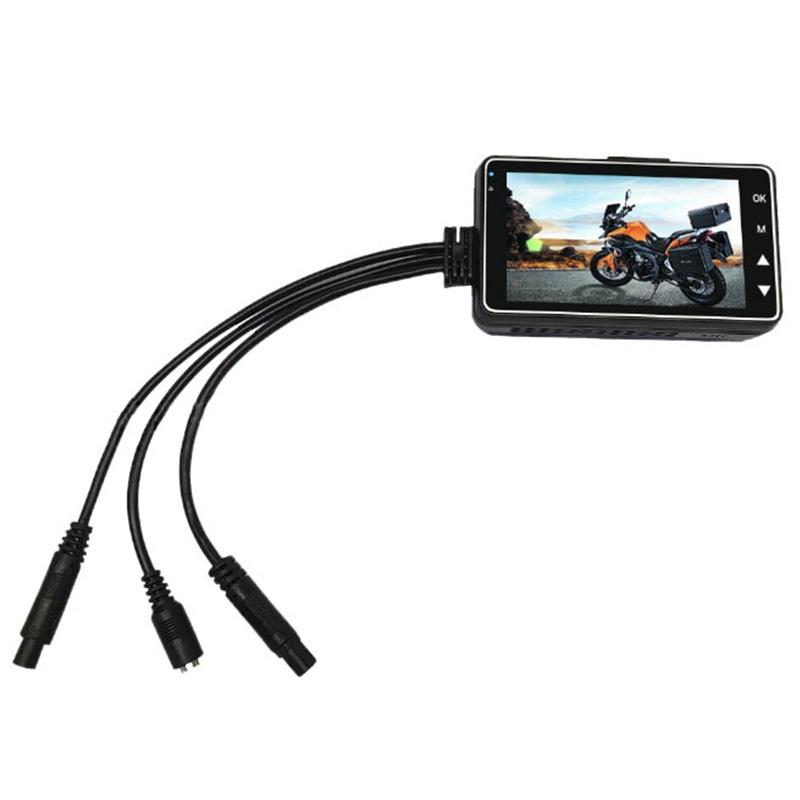 Motorcycle Dashcam, Dual Cameras for Front and Rear Recording, HD Night Vision Waterproof Recorder
