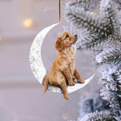 Pretty Flat Vibrant Color Hanging Widget Creative Christmas Pendant Decoration for Car